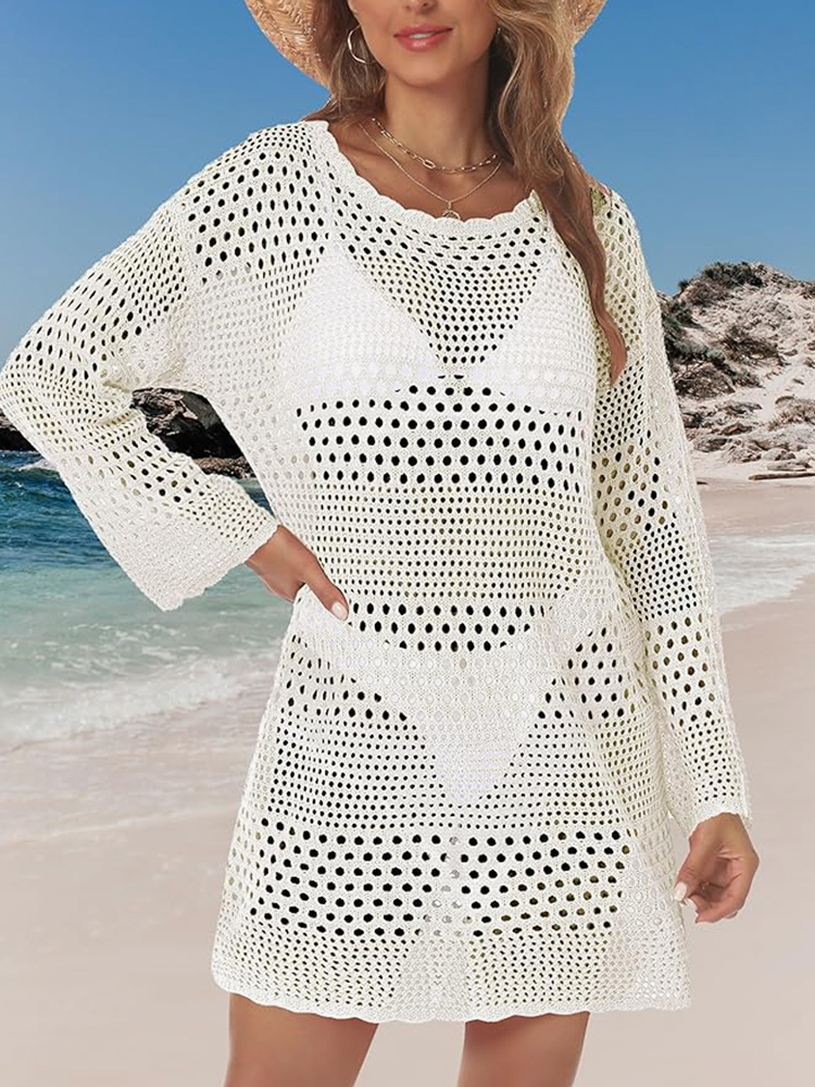 Hook Eye Fastener - Women's Summer Beach Vacation Cover-Up Dress