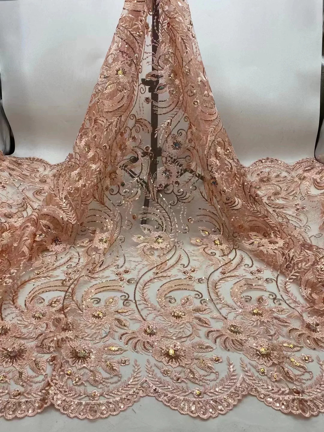 Sewing Embroidery Fabric - 5yard soft lace Fabric Multi colored