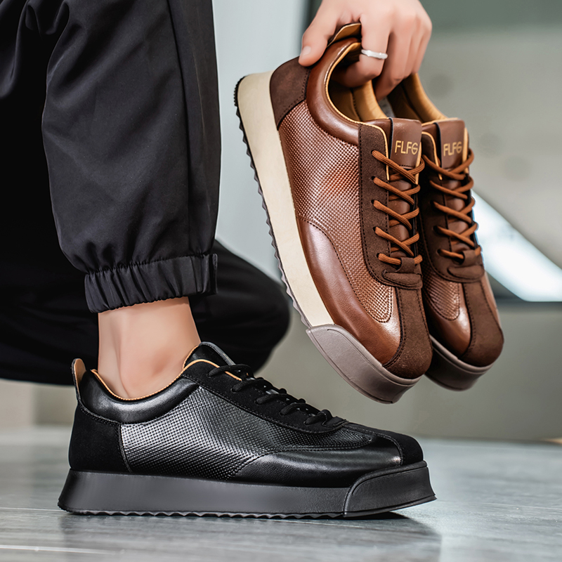 New Men Leather Casual Shoes O - Sewing Latex review and price