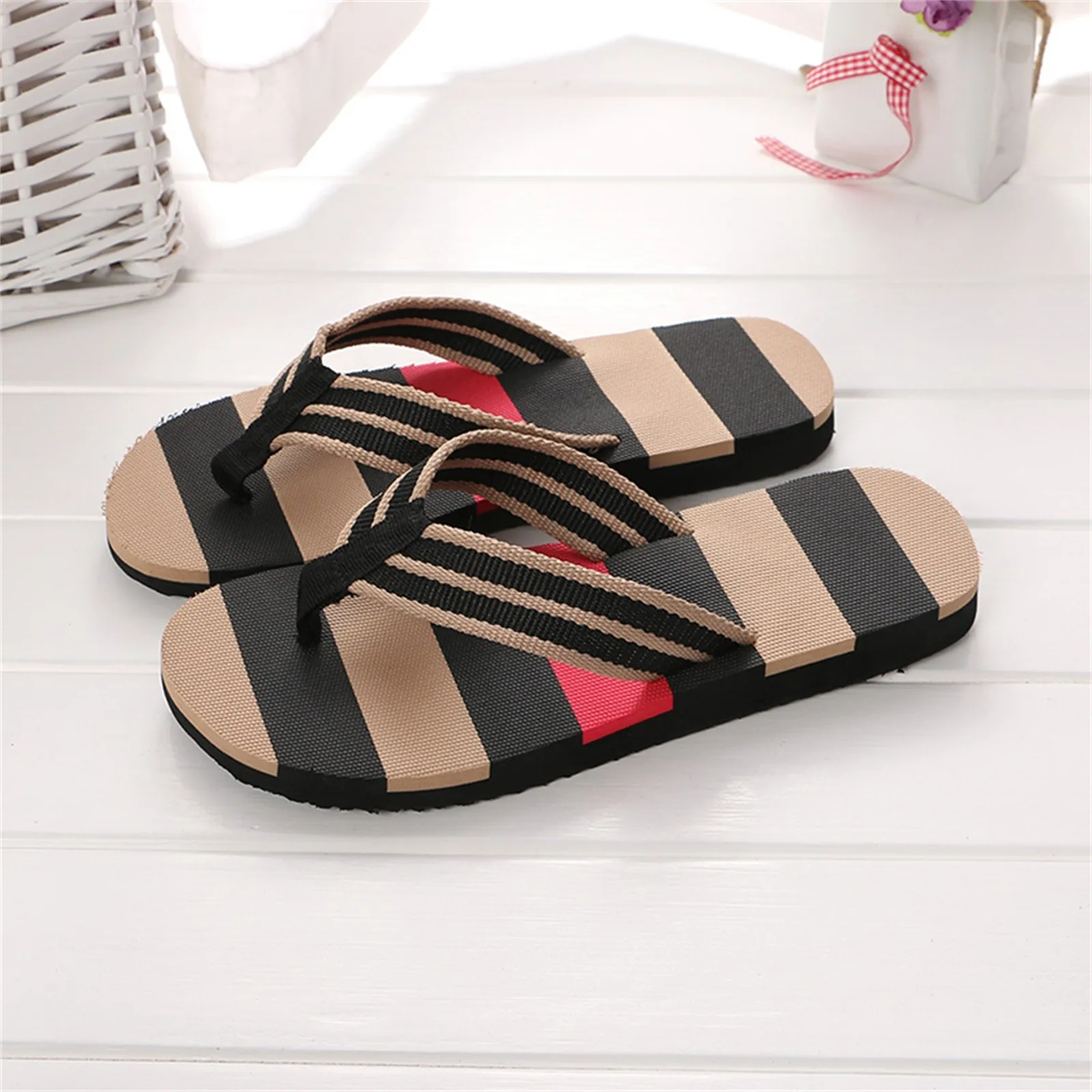 New Men's Slippers Men Summer  - Sewing Nylon review and price