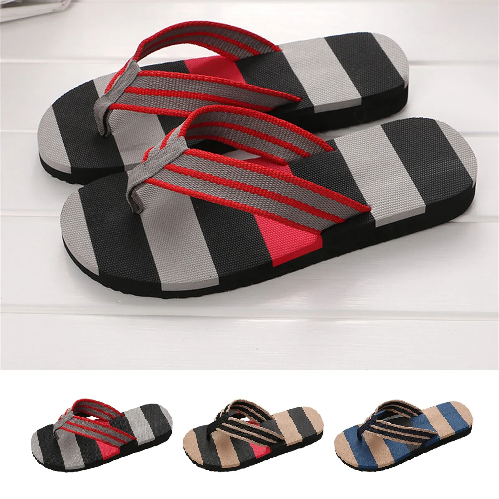New Men's Slippers Men Summer  - Sewing Nylon review and price