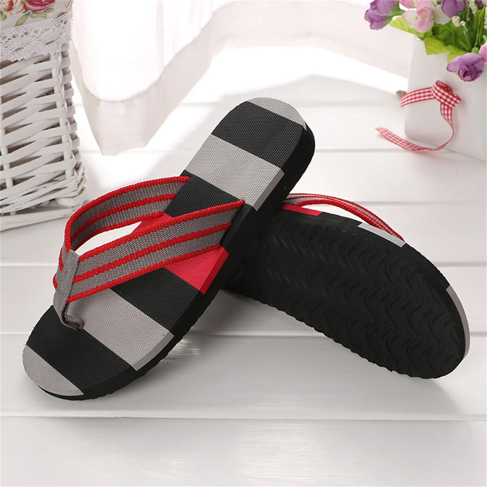 New Men's Slippers Men Summer  - Sewing Nylon review and price