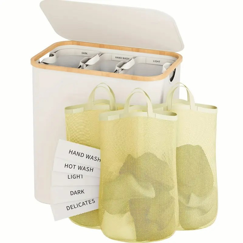 Foldable Bamboo Dirty Clothes  - Sewing Labels review and price