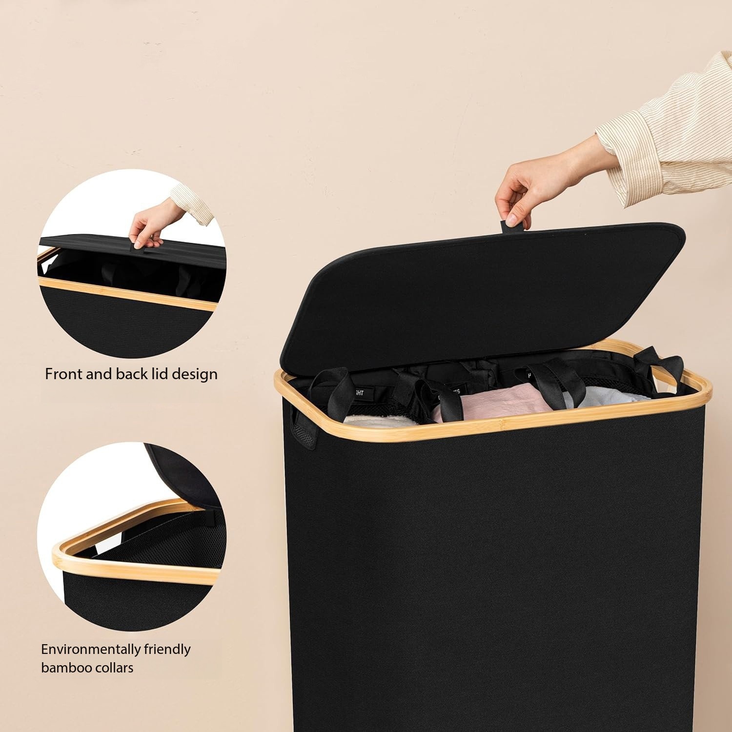Foldable Bamboo Dirty Clothes  - Sewing Labels review and price