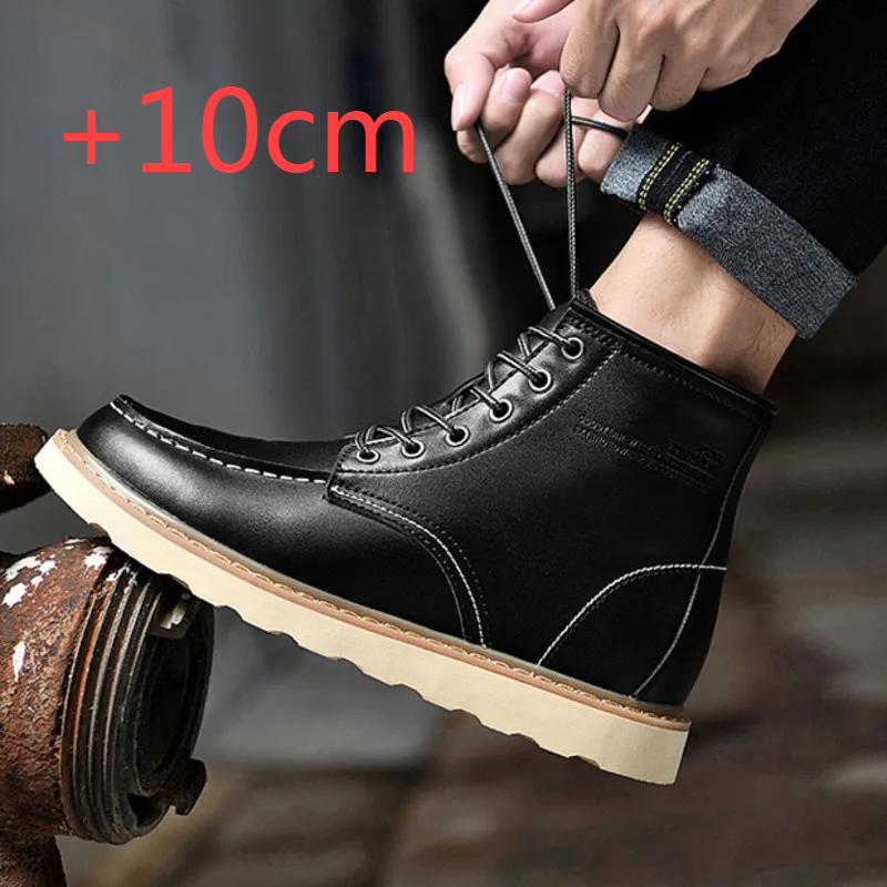 2025 Men Boots Elevator Shoes  - Sewing Latex review and price