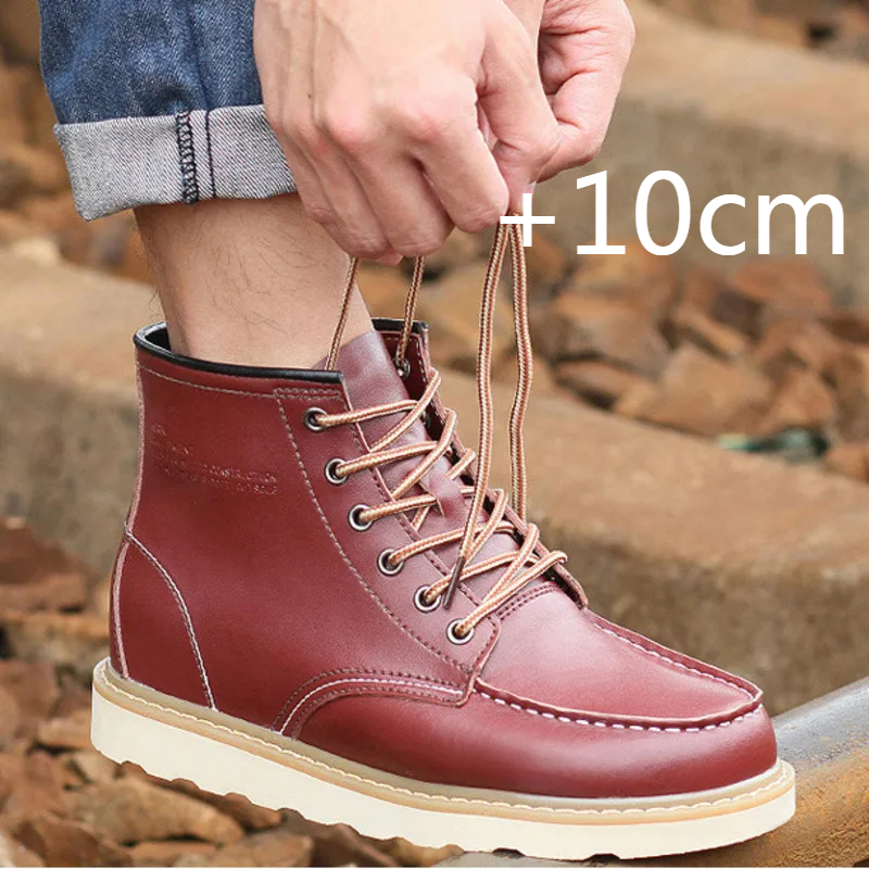 2025 Men Boots Elevator Shoes  - Sewing Latex review and price