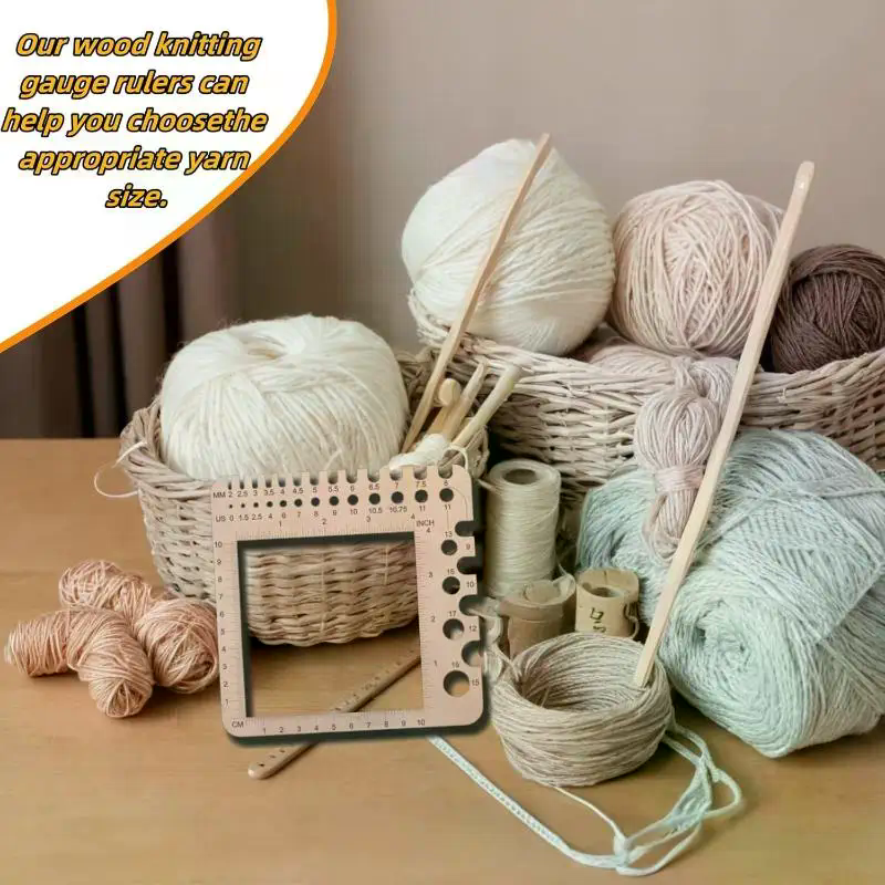 Wood Knitting Needle Gauge Squ - Embroidery Floss Thread review and price